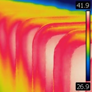 Thermal imaging scan showing temperature differences