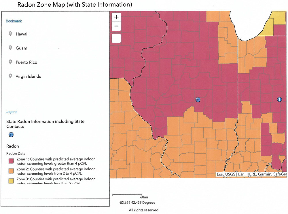 Radon Zone Map